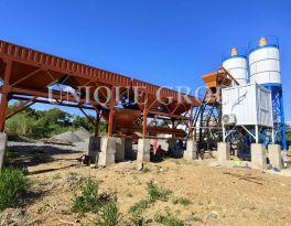 HZS35 concrete mixing plant installation completed in Maldives